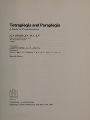 Cover of: Tetraplegia and paraplegia