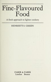 Cover of: Fine-flavoured food