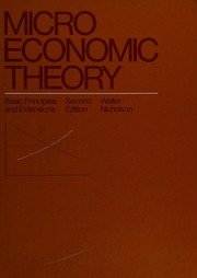 Cover of: Microeconomic Theory: basic principles and extensions