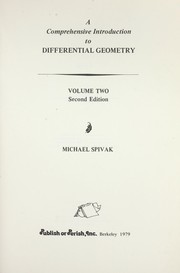 Cover of: A comprehensive introduction to differential geometry