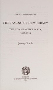 Cover of: The taming of democracy