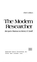 Cover of: The Modern researcher
