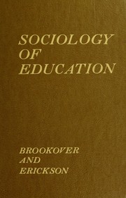 Cover of: A sociology of education