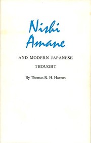 Cover of: Nishi Amane and modern Japanese thought