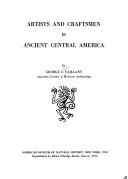 Cover of: Artists and craftsmen in ancient Central America