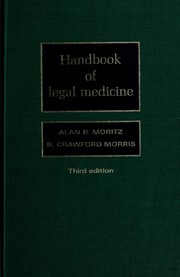 Cover of: Handbook of legal medicine