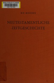 Cover of: Neutestamentliche Zeitgeschichte