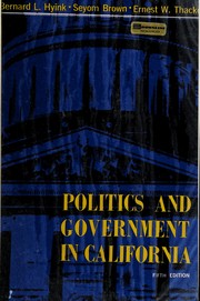 Cover of: Politics and government in California