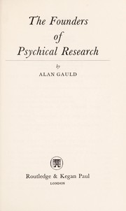 Cover of: The founders of psychical research