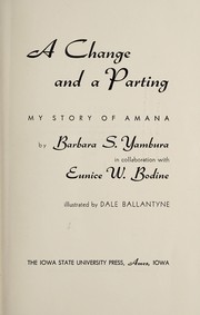 Cover of: A change and a parting