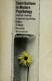 Cover of: Contributions to modern psychology