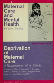 Cover of: Maternal care and mental health