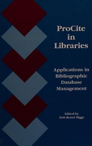 Cover of: ProCite in libraries