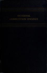 Cover of: Fundamentals of internal combustion engines as applied to reciprocating, gas turbine, and jet propulsion power plants