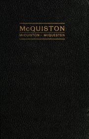 Cover of: The McQuiston, McCuiston and McQuesten families 1620-1937