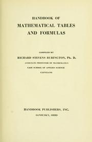 Cover of: Handbook of mathematical tables and formulas