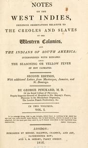 Cover of: Notes on the West Indies