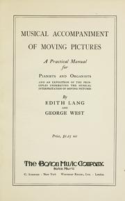 Cover of: Musical accompaniment of moving pictures