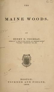 Cover of: The Maine woods