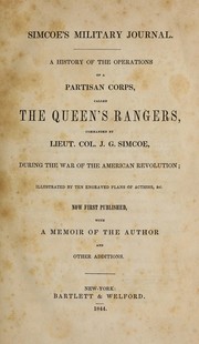 Cover of: Simcoe's military journal