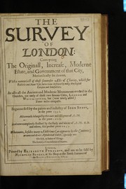 Cover of: A Survey of London: Written in the Year 1598