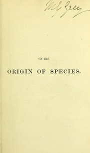 Cover of: On the origin of species by means of natural selection