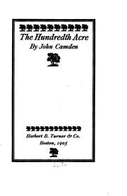 Cover of: The hundredth acre