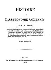 Cover of: Histoire de l'astronomie ancienne