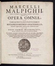 Cover of: Marcelli Malpighii ... Opera omnia