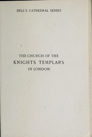 Cover of: The church of the Knights Templars in London
