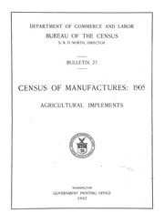 Cover of: Census of manufactures: 1905