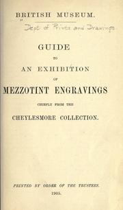 Cover of: Guide to an exhibition of mezzotint engravings, chiefly from the Cheylesmore Collection