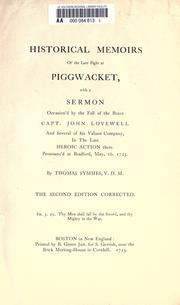 Cover of: Historical memoirs of the late fight at Piggwacket