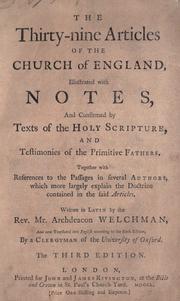 Cover of: The thirty-nine articles of the Church of England