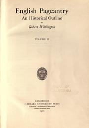Cover of: English pageantry