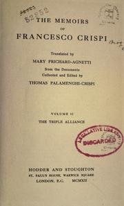 Cover of: The memoirs of Francesco Crispi