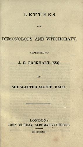 Letters on Demonology and Witchcraft cover