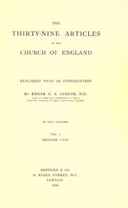 Cover of: The Thirty-nine Articles of the Church of England