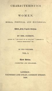 Cover of: Characteristics of women: moral, poetical, and historical