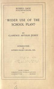 Cover of: Wider use of the school plant