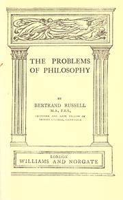 Cover of: The Problems of Philosophy