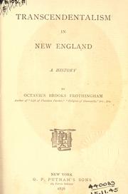 Cover of: Transcendentalism in New England