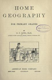 Cover of: Home geography for primary grades