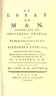 Cover of: The Essay on Man