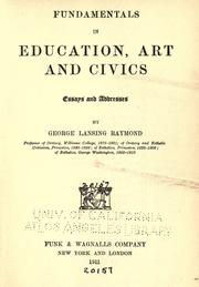 Cover of: Fundamentals in education, art and civics