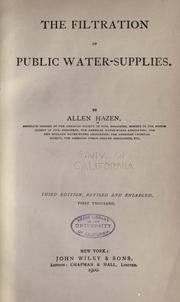Cover of: The filtration of public water-supplies