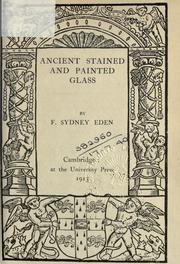Cover of: Ancient stained and painted glass