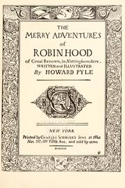 Cover of: The Merry Adventures of Robin Hood of Great Renown in Nottinghamshire