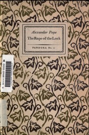 Cover of: The Rape of the Lock: and other poems of Alexander Pope