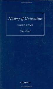 Cover of: History of Universities